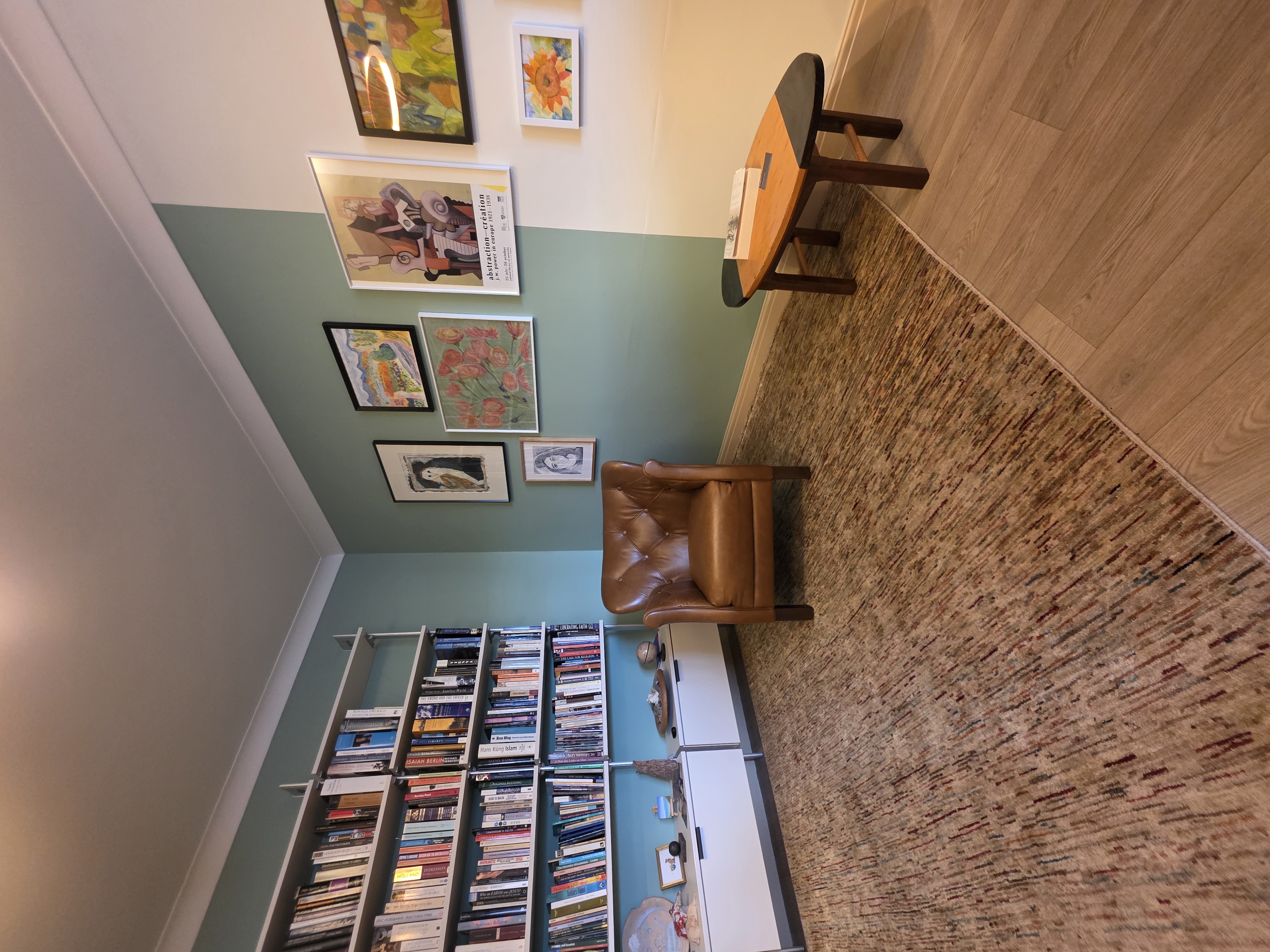 Calm Botanical Library - Residential project by Warwick Decorating